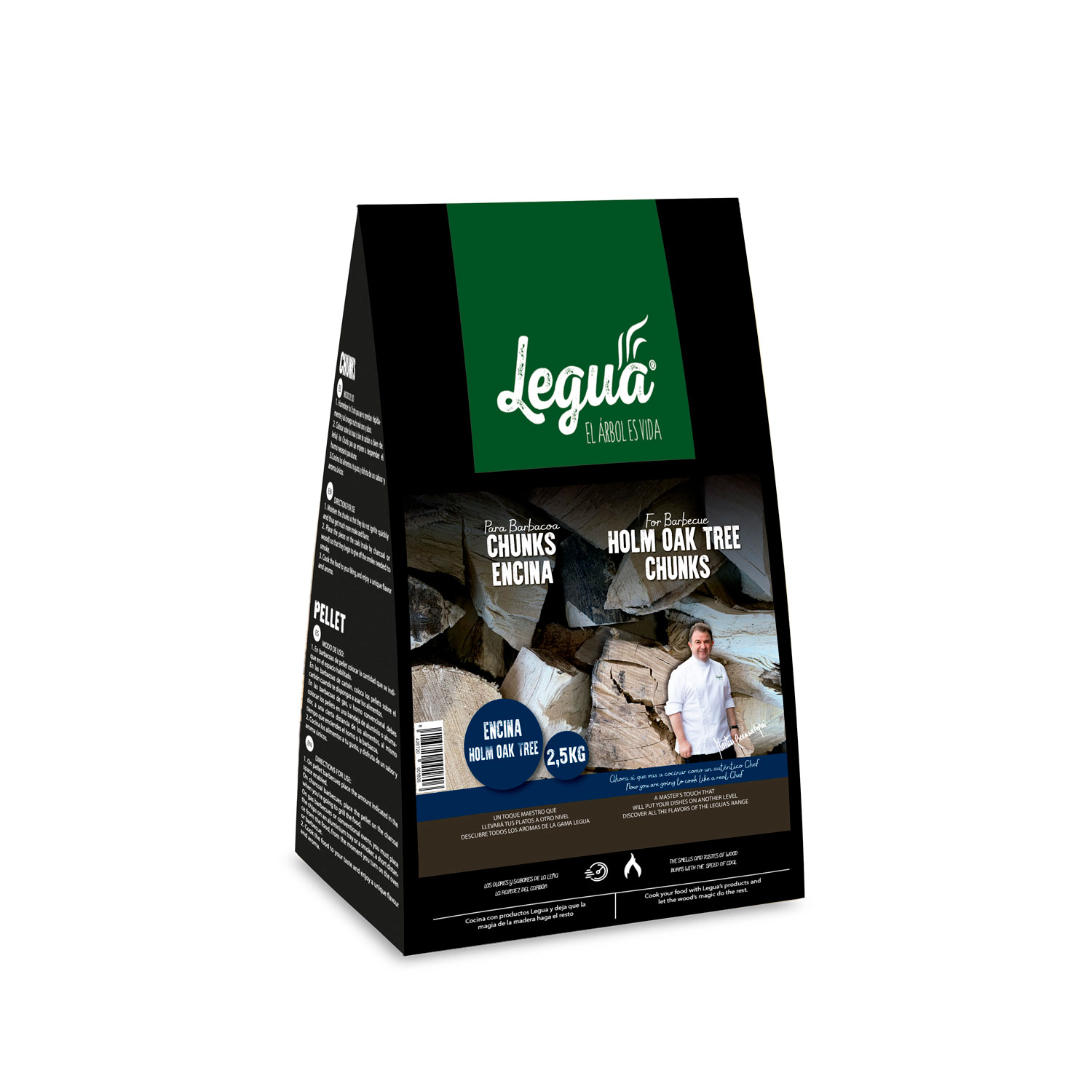 BBQ rook chunks eiken