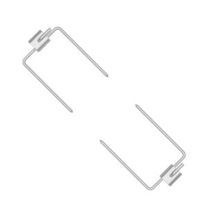 Griffe courte en acier inoxydable pour rôtissoire